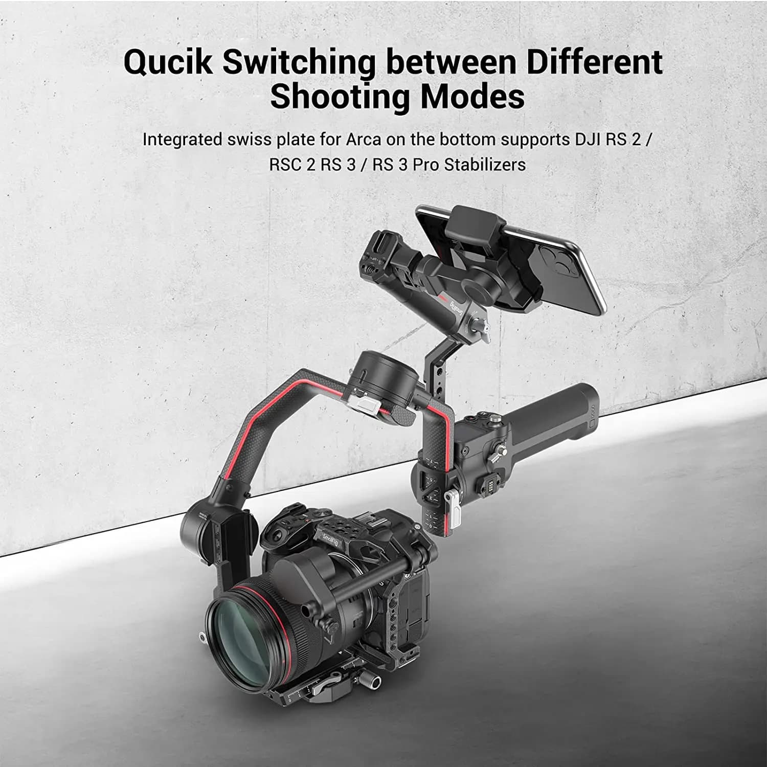 SmallRig – Cage de caméra sans miroir pour Canon EOS R5/EOS R5 C /EOS R6, en alliage d'aluminium, Ca