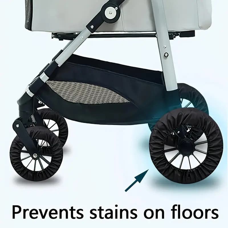 Housse de roue de poussette pour bébé, 4 pièces, Anti-poussière, protection de pneu pour fauteuil ro