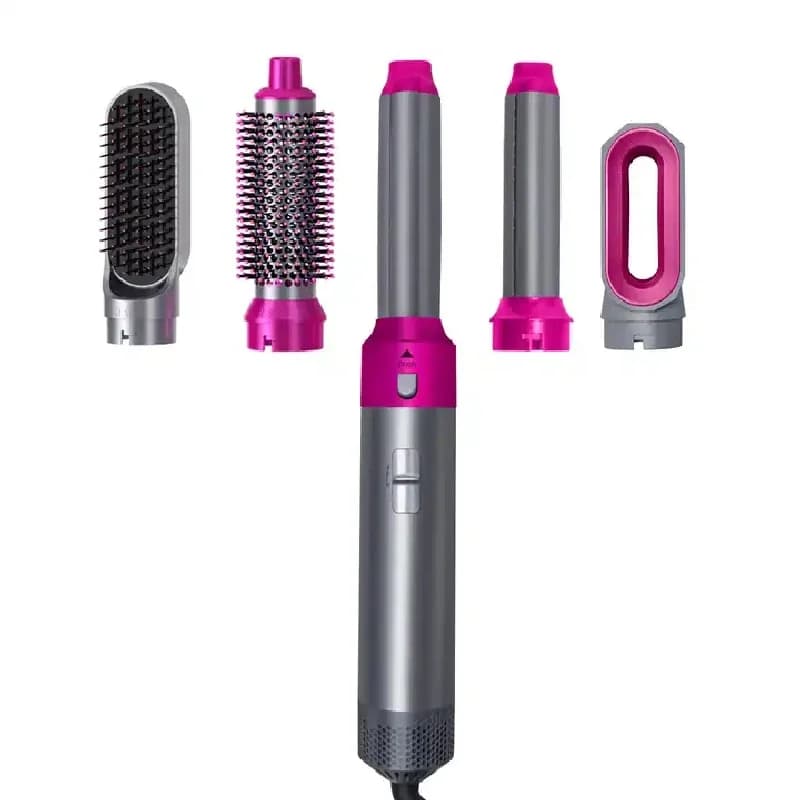 Sèche-cheveux électrique 5 en 1, peigne à cheveux, Ion négatif, brosse à bigoudi droite, sèche-cheve