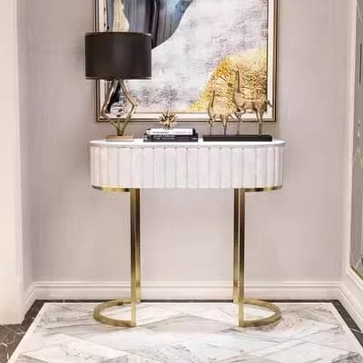 Table de Console de luxe européenne, Design moderne, tendance, Premium, avec porche de rangement, me