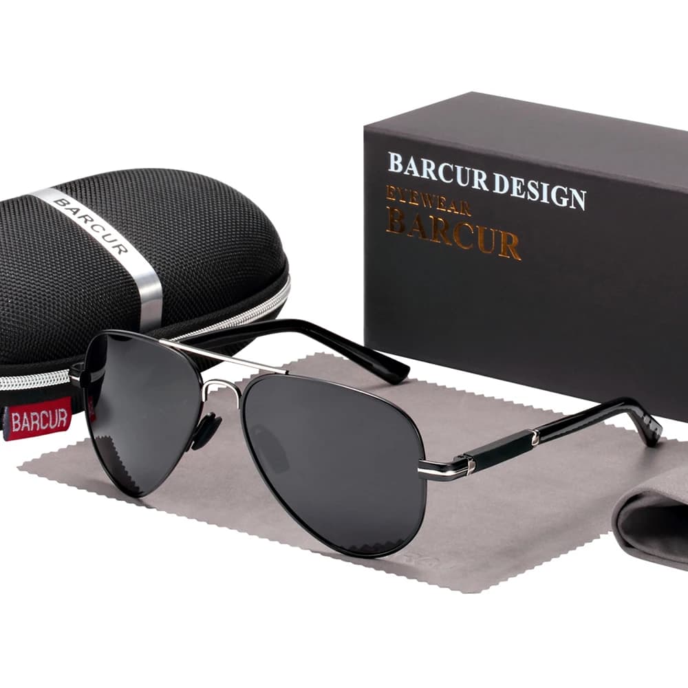 BARCUR-Lunettes de soleil polarisées pour hommes et femmes, accessoires de conduite