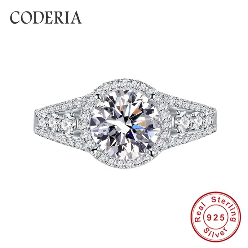 Bague classique en moissanite bleue 2 carats avec divers diamants de laboratoire de couleur, allianc