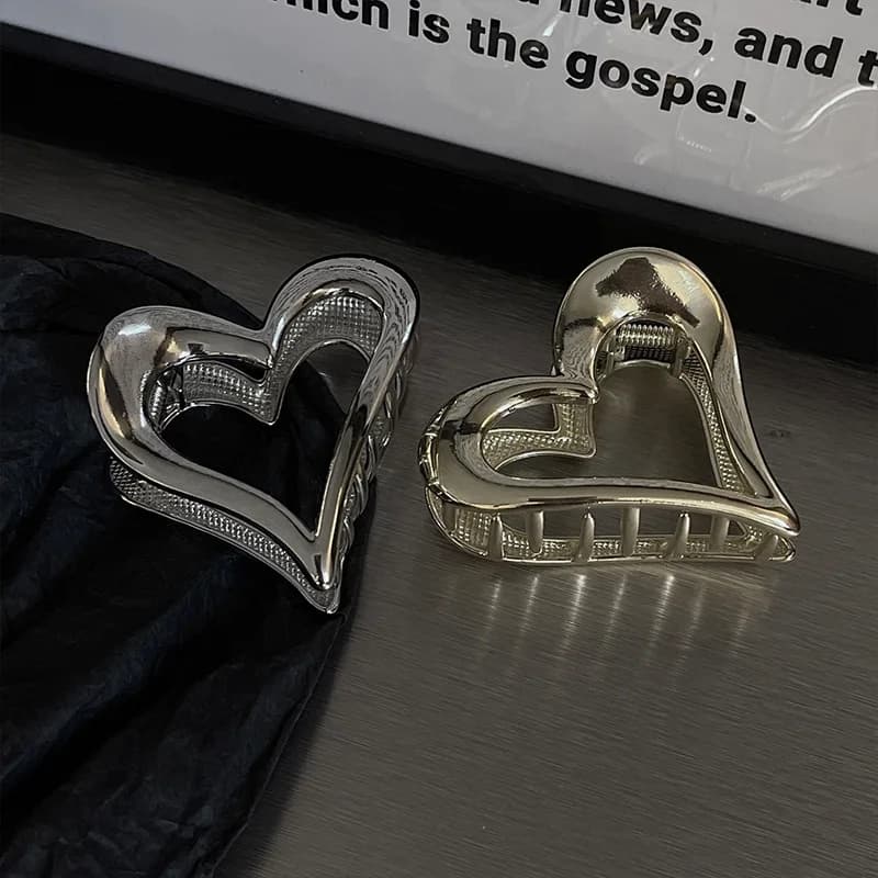 Pince à cheveux en métal pour femmes et filles, pince à queue de cheval géométrique simple, barrette
