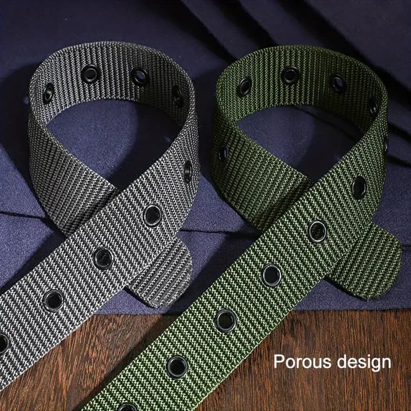 Ceinture en toile de Nylon Durable pour hommes, 1 pièce, ceinture de travail tactique robuste avec b