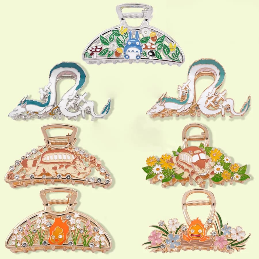 7 Style de mode mignon dessin animé flamme griffe de cheveux bateau Dragon grandes griffes de cheveu
