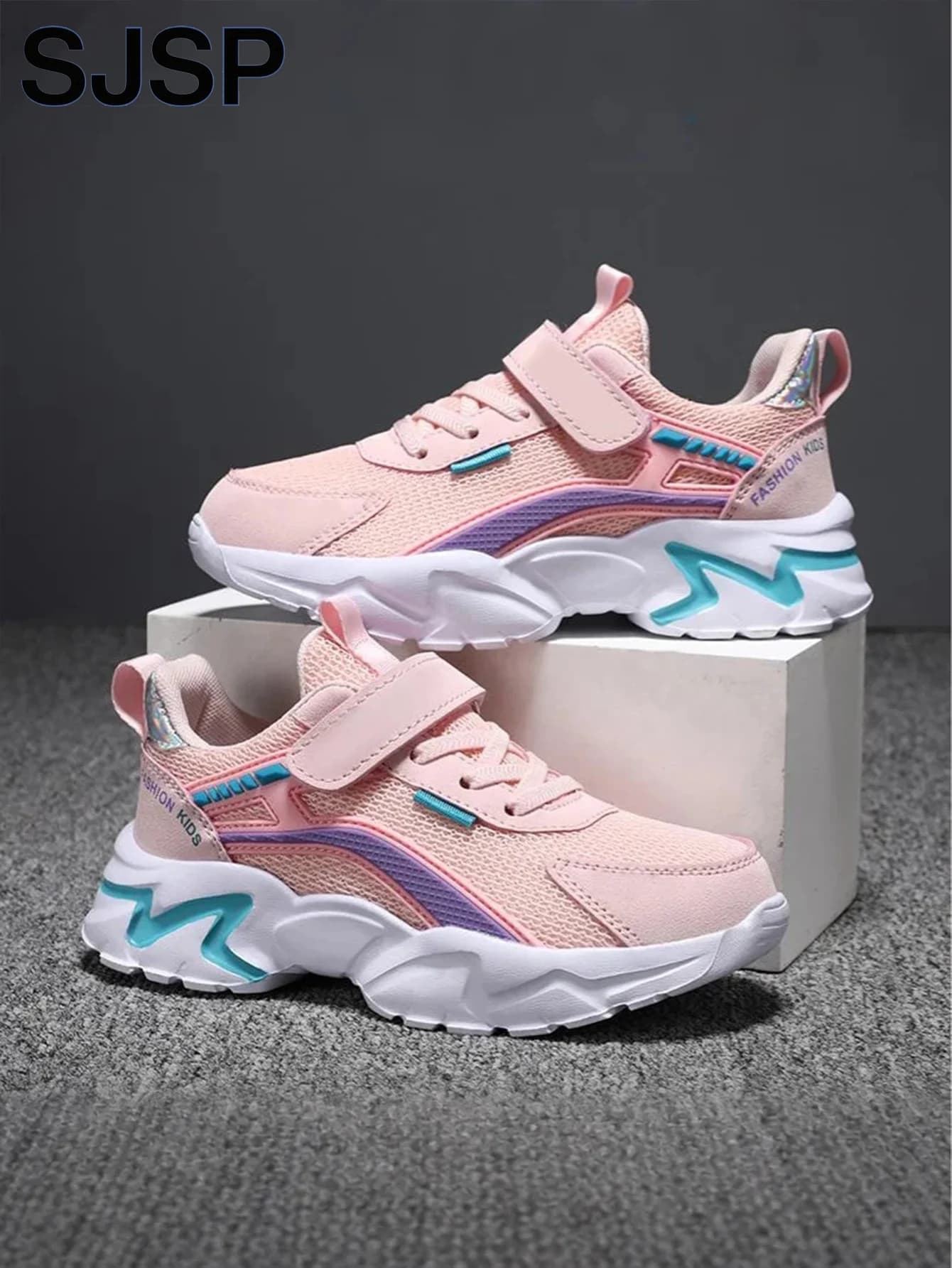 Chaussures décontractées roses pour filles, chaussures en maille respirantes, chaussures de course l
