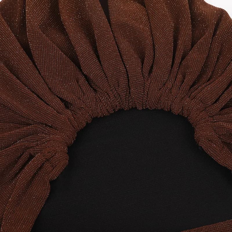 Été diamants Turban casquettes pour femmes élastique enveloppement tête Bonnet musulman Hijab Turban