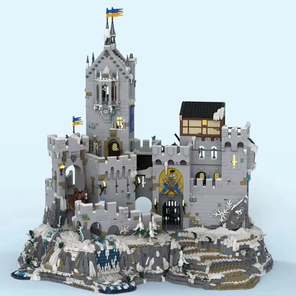 Modèle de construction DIY Série Créative Ornement architectural Maison Château Aile Noire Jouet édu