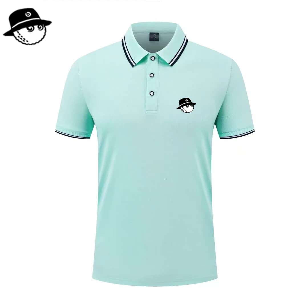 Polo pour homme, mode été, coupe slim, manches courtes, 100% polyester, décoration de poche factice,