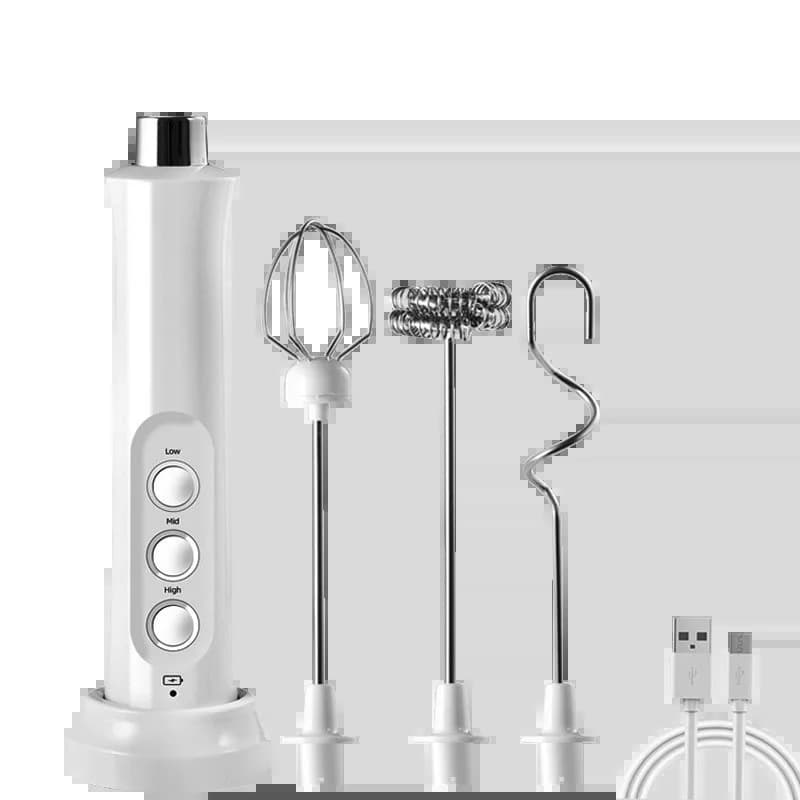 Mousseur à lait électrique Portable 3 en 1, Rechargeable, mousseur portatif, mélangeur de boissons à