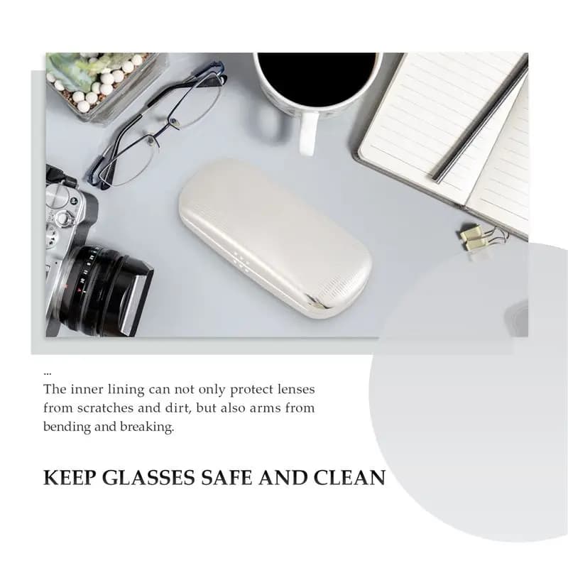 Étui à lunettes A95D, étui à lunettes à coque rigide en aluminium, boîte à lunettes rayée