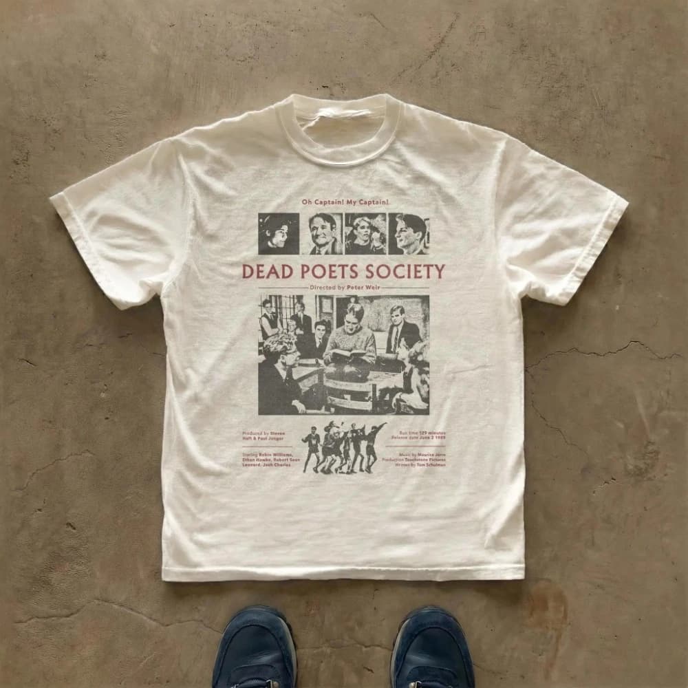 Dead Poets Society Tee Movie Poster Graphic T-Shirt Vêtements T-shirt graphique à manches courtes un