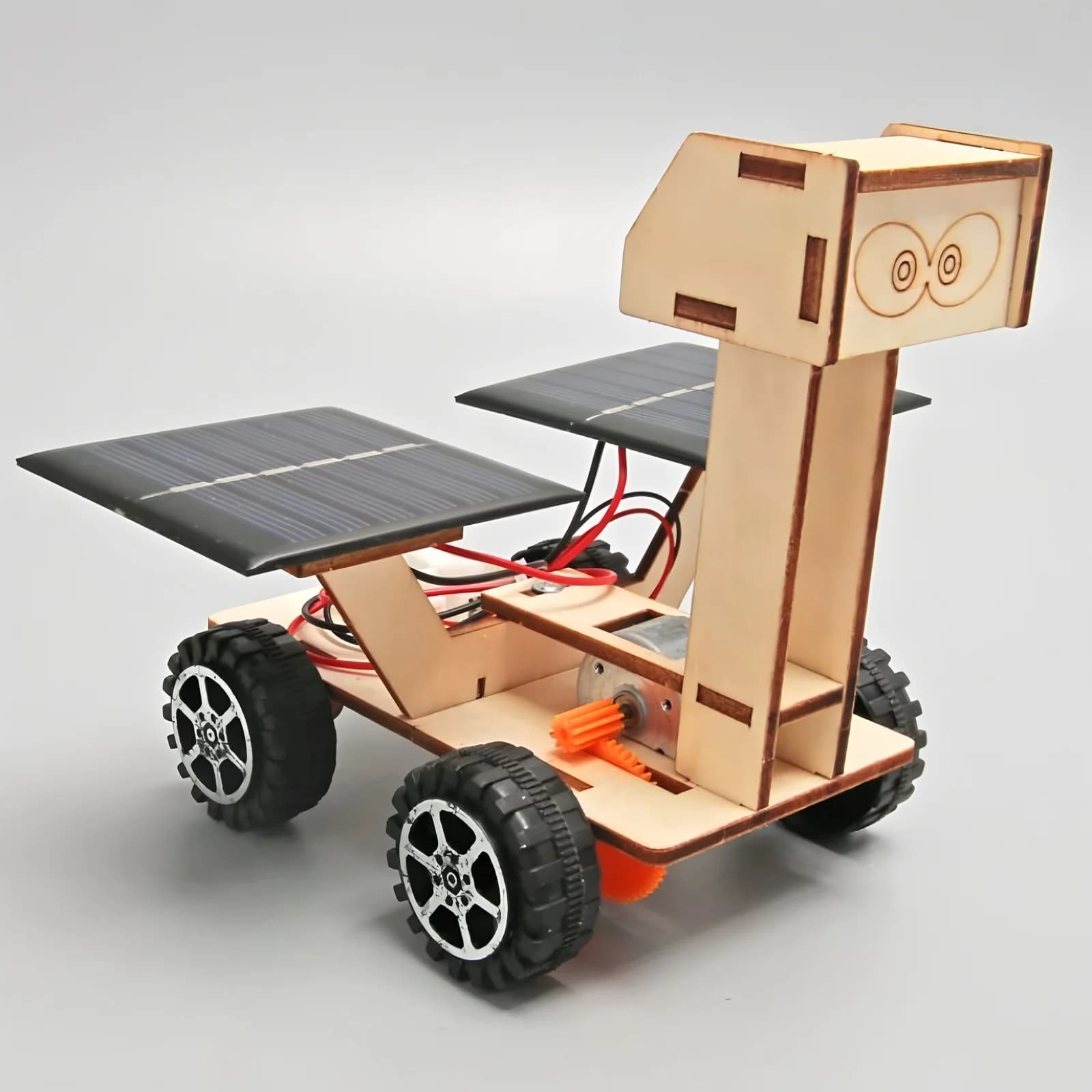 Véhicule solaire d'exploration lunaire pour enfants, modèle à assembler soi-même, puzzle 3D en bois,