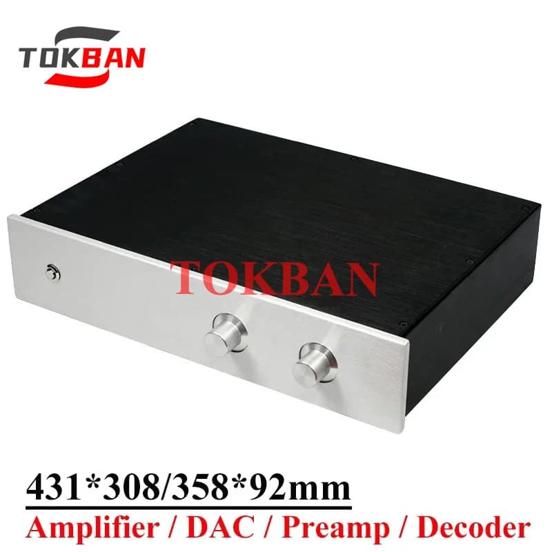 Tokban 431*308/358*92mm tout en aluminium amplificateur de puissance châssis Tube préamplificateur b