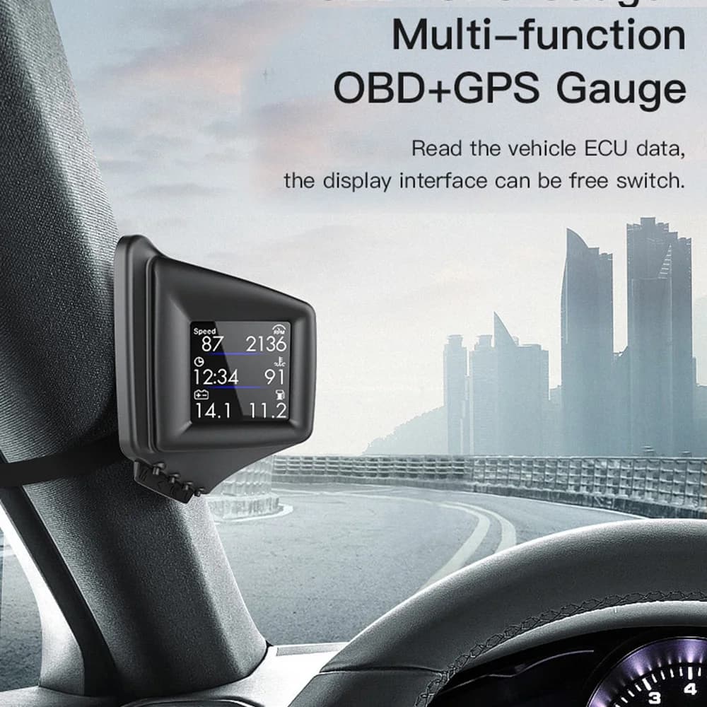 Nouveau A401 HUD OBD2 + GPS ordinateur de bord affichage tête haute tachymètre de voiture Turbo pres