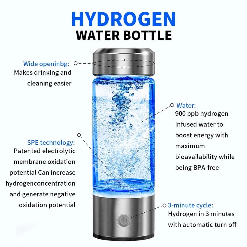 Tasse d'eau riche en hydrogène, bouteille électrique Portable avec générateur d'eau riche en hydrogè