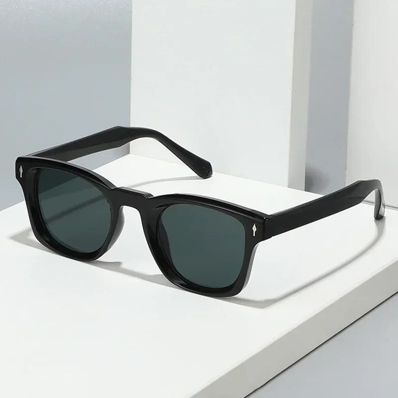 JNPCXI rétro Rivets carré lunettes de soleil femmes mode dégradé nuances UV400 hommes vert noir lune