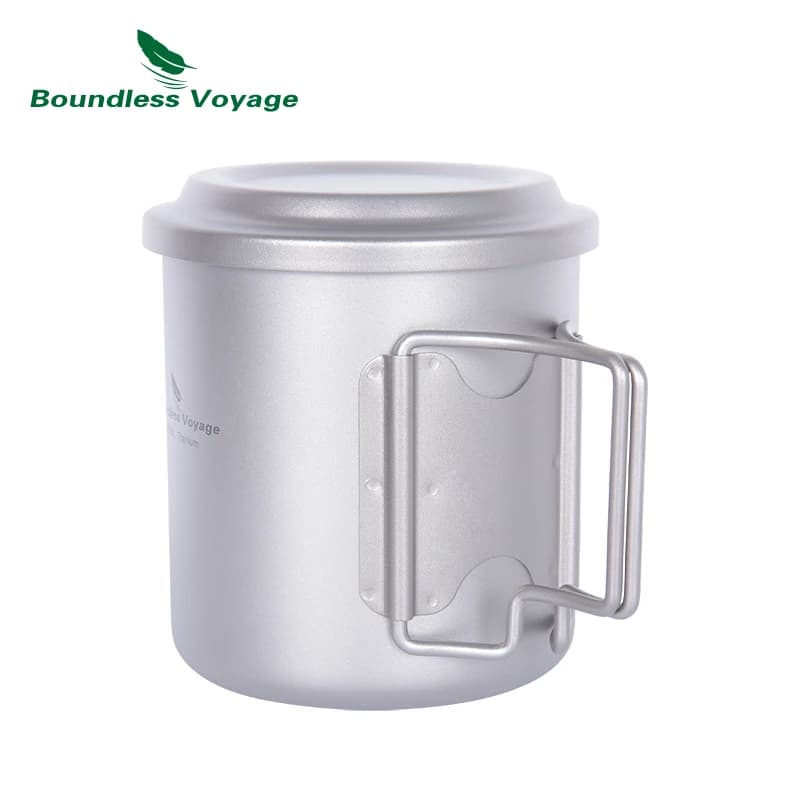 Tasse en titane de Voyage sans limites de 420 ml avec passoire et couvercle tasse à thé monocouche d