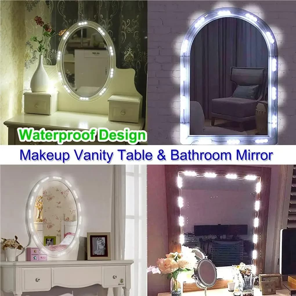 Kit de lumières Led pour miroir de vanité, bande lumineuse de maquillage pour coiffeuse, commande ta