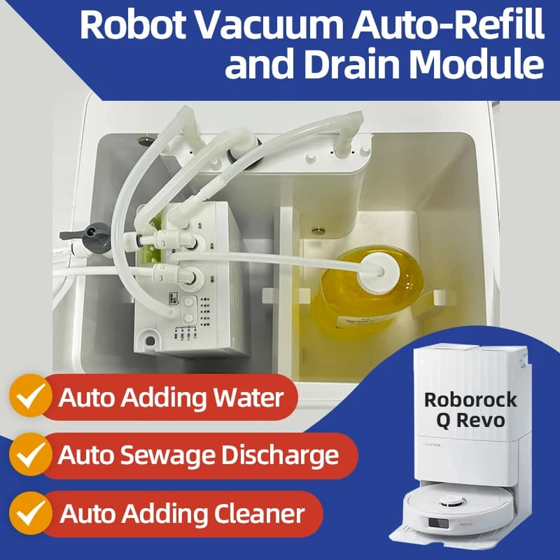 Roborock-Kit de changement d'eau pour aspirateur robot Q Revo, recharge automatique et kit de branch