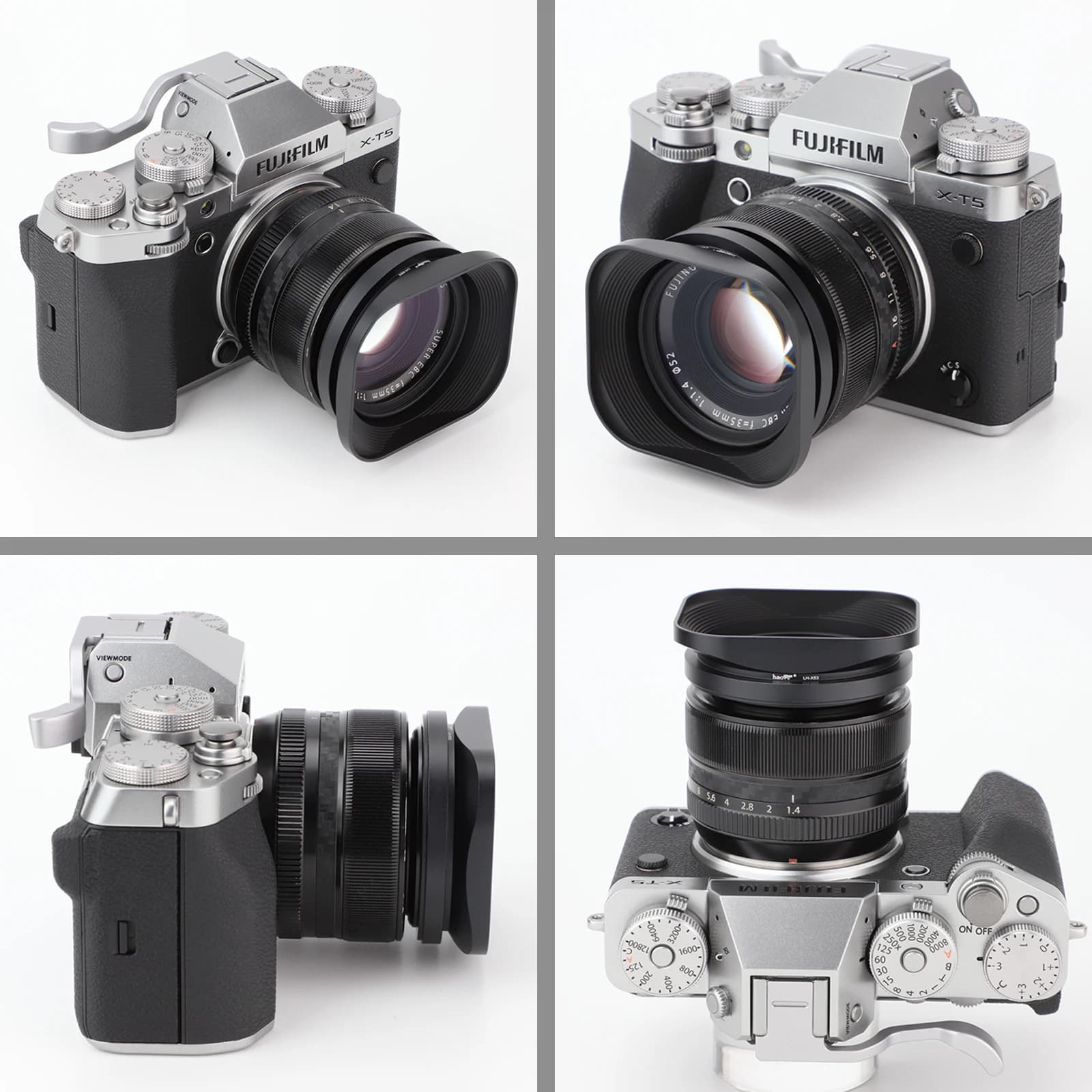 Haoge LH-X53 carré métal pare-soleil pour Fujifilm Fuji Fujinon XF 35mm F1.4 R / XF35mm/F1.4 R xf18m