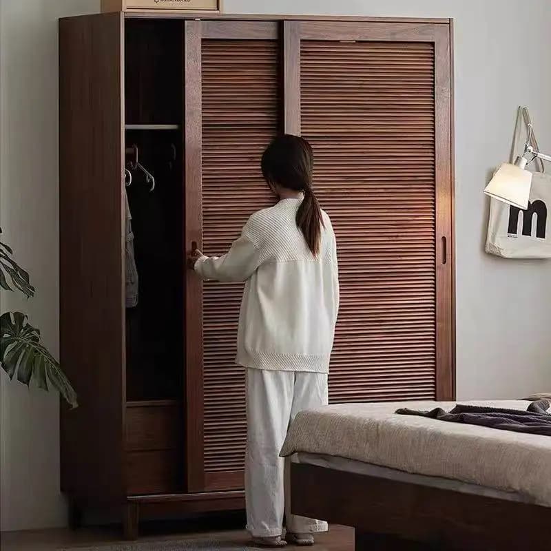 Tiroir marron armoires brillant pas cher européen gain de place armoires rangement chambre en bois A