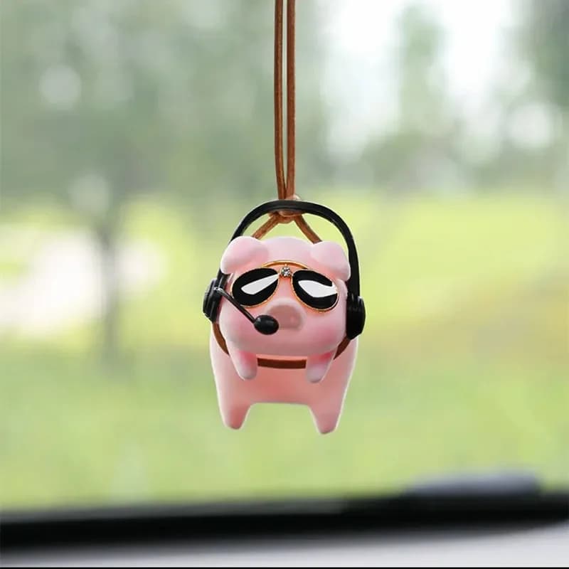 Pendentif de voiture overmignon avec lunettes, rétroviseur automatique, coche overPmotSwing, accesso