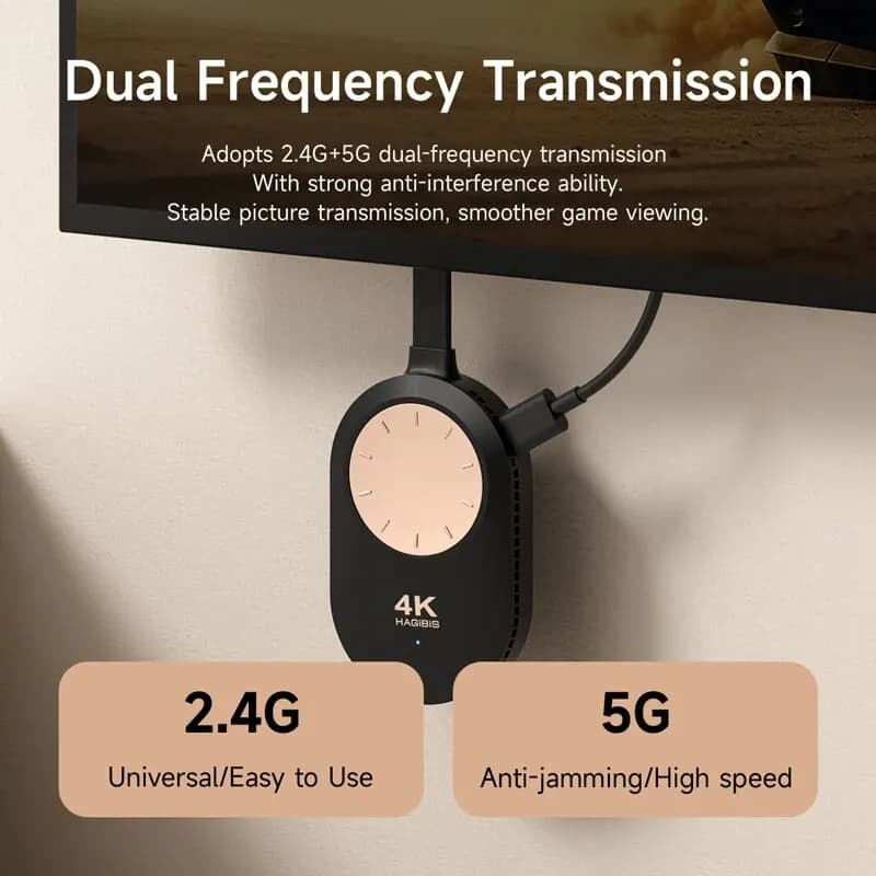 Hagibis – adaptateur Dongle d'affichage sans fil Compatible HDMI, extension sans fil 4K @ 60Hz pour 