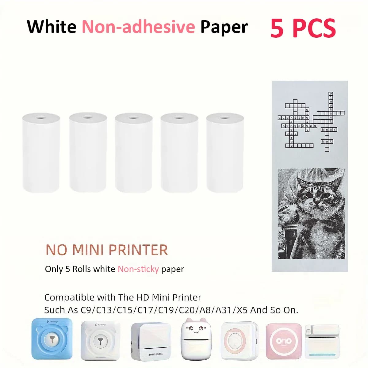 Mini-imprimante thermique, fabricant d'autocollants portables sans encre, petite imprimante de poche