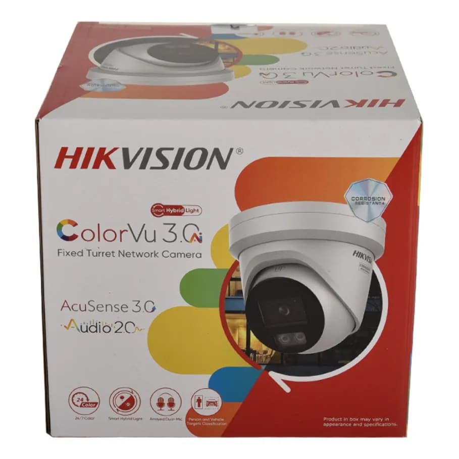 Hikvision 8MP caméra IP DS-2CD2387G3-LI2UY lumière hybride intelligente ColorVu intégré double micro