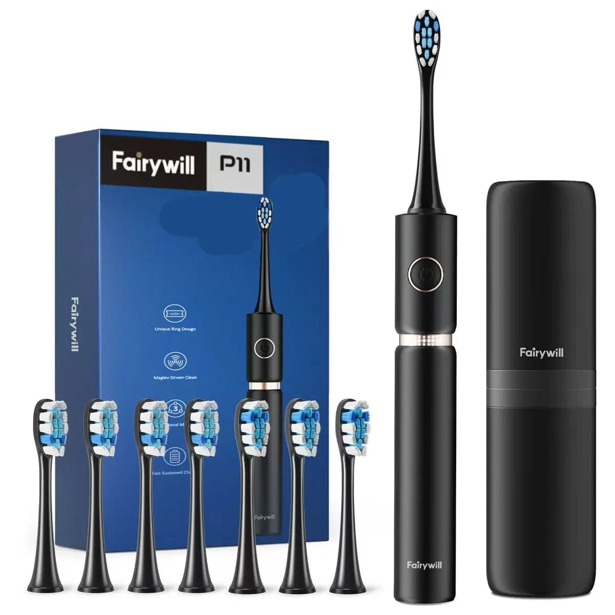 Fairywill P11 T9 P80 Têtes de brosse à dents électrique compatibles avec Fairywill P11 T9 P80 Brosse