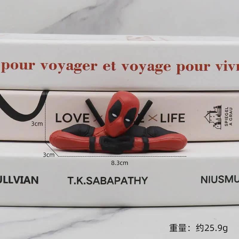 6 décoration de bureau Deadpool voiture bureau à domicile Marvel 8 cm X-MAN drôle mignon Figure modè