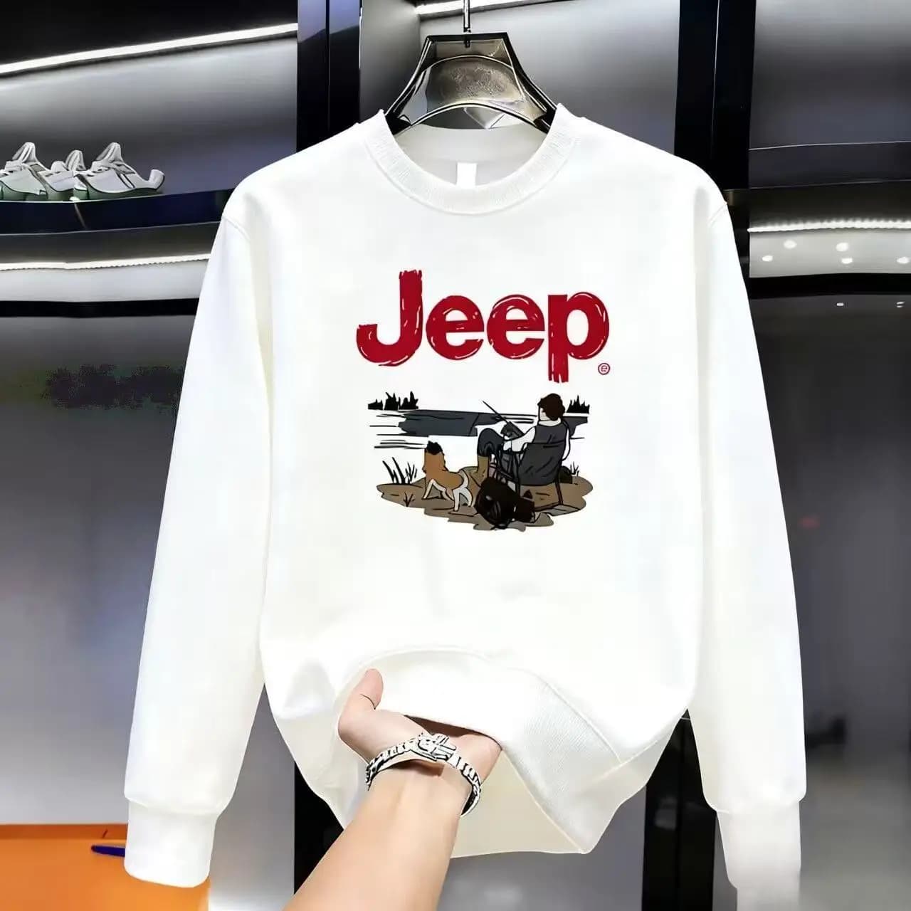 Sweat-shirt en coton pur à manches longues et col rond imprimé, décontracté et polyvalent pour homme