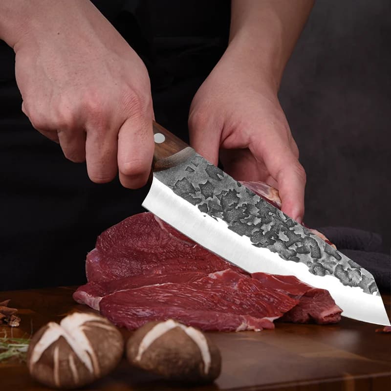 Couperet à viande couteau de cuisine de boucher en acier inoxydable hachage de viande Chef poisson l