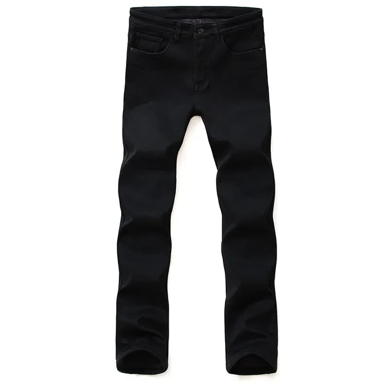 Printemps automne hommes classique marque de mode jean Homme homme doux Stretch noir Biker Masculino