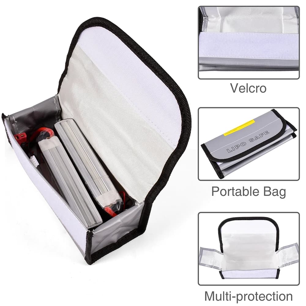 Lipo garde batterie sac de sécurité ignifuge pour RC voiture Drone Batteries voyage stockage charge 