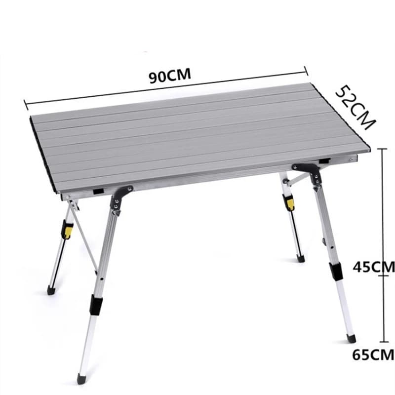 Table de camping pliante en alliage d'aluminium, mobilier de bureau portable durable, lit d'ordinate
