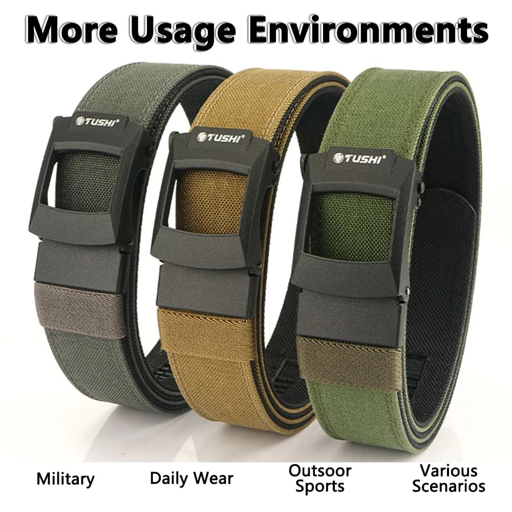 TUSHI nouvelle ceinture tactique dure boucle en métal ceinture militaire réglable rigide robuste à c