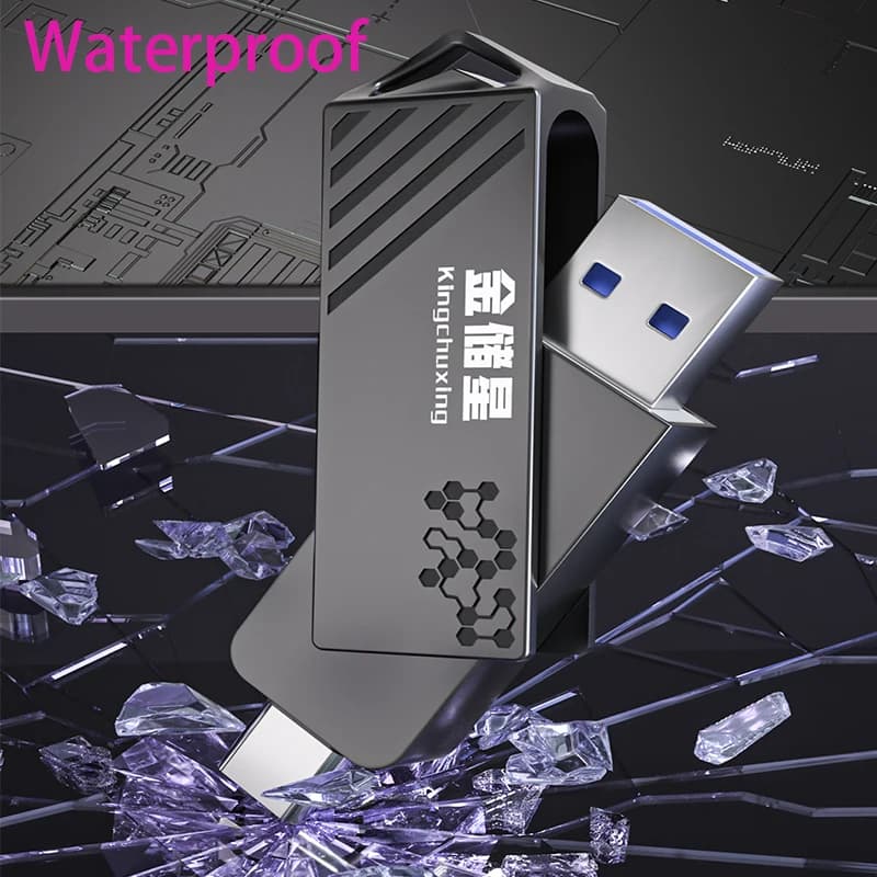 Kingchuxing clé USB type-c à semi-conducteurs haute vitesse 128GB 256GB 512GB disque dur Mobile doub