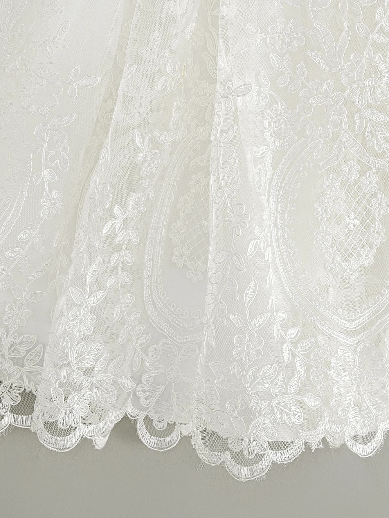 Robe de baptême blanche pour bébé fille, robe brodée haut de gamme, jupe longue en gaze, robe de cér