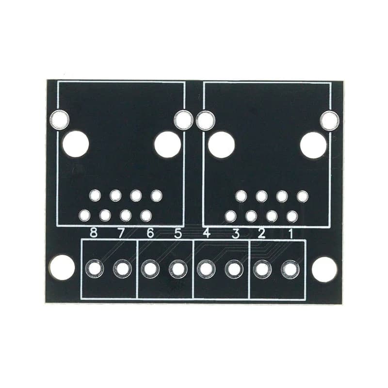 Carte adaptatrice de port réseau RJ45, double prise femelle RJ45 vers bornier de câblage 8P à espace