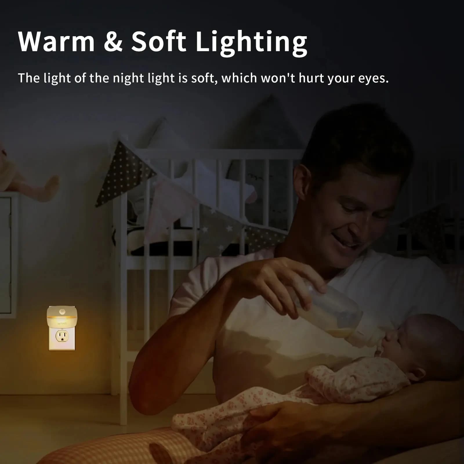 LED veilleuse avec capteur de mouvement lumière ue US prise lampes enfants veilleuses sans fil mur c