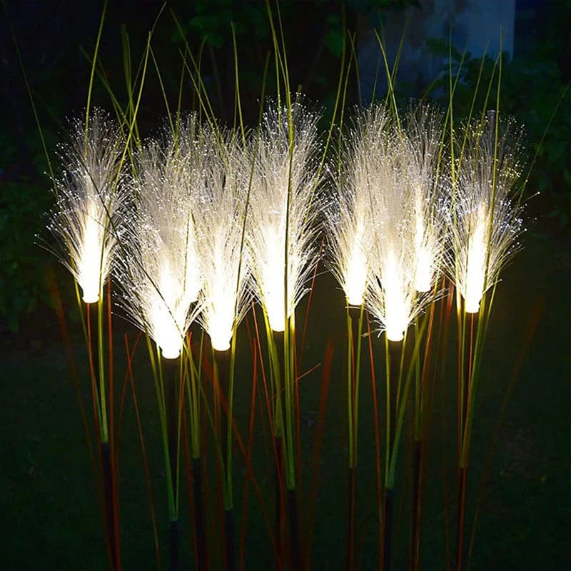 LED lampes de jardin solaires roseau lumineux extérieur décoratif solaire alimenté fleur piquet lumi