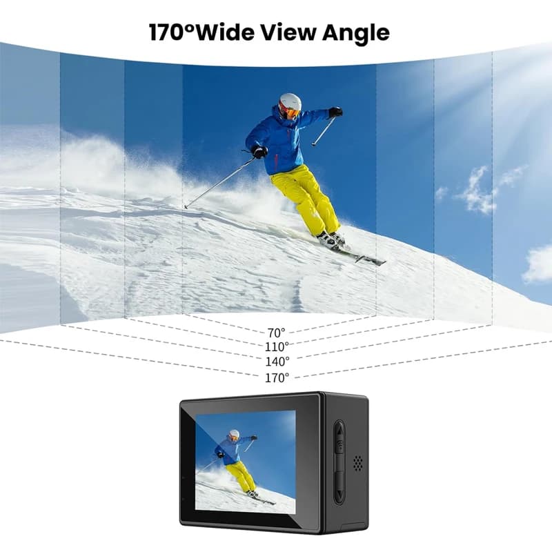 SJCAM SJ4000 double écran 4K caméra d'action 30M étanche Anti-secouement HD sport vidéo caméras d'ac