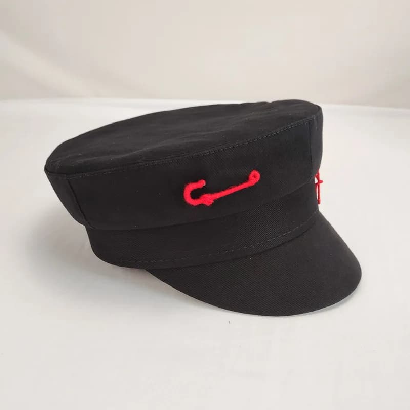 Casquettes gavroche en coton pour femmes, chapeau plat Militray, streetwear bleu marine, béret Lady 