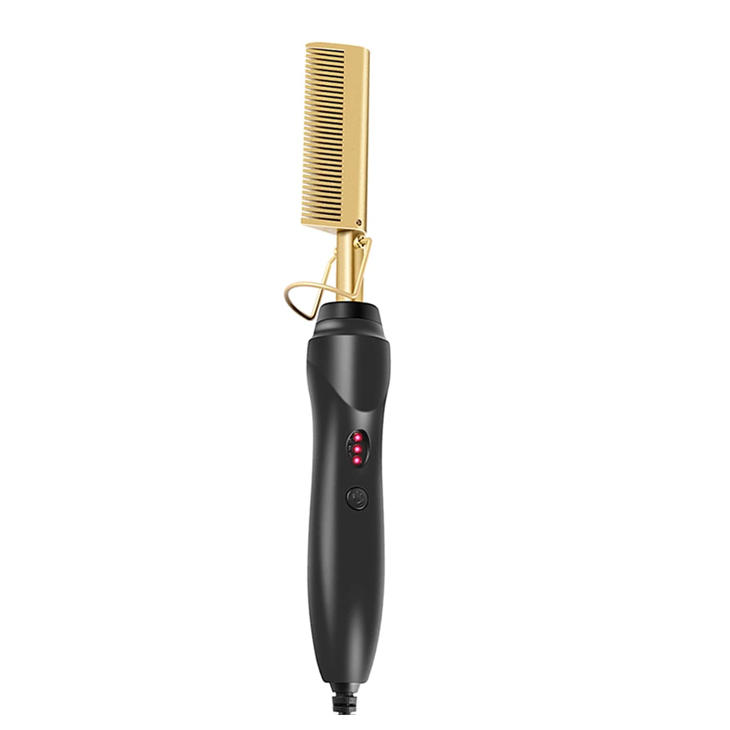 Peigne à cheveux droit portable, chauffage rapide, peigne en cuivre, outil de coiffage professionnel
