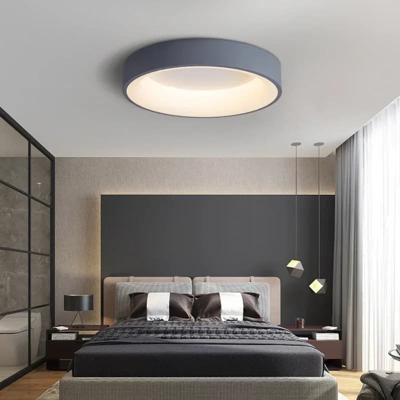 Plafonnier LED 30/40/50 cm, lampe d'éclairage de chambre à coucher, télécommande, luminaire rond, sa