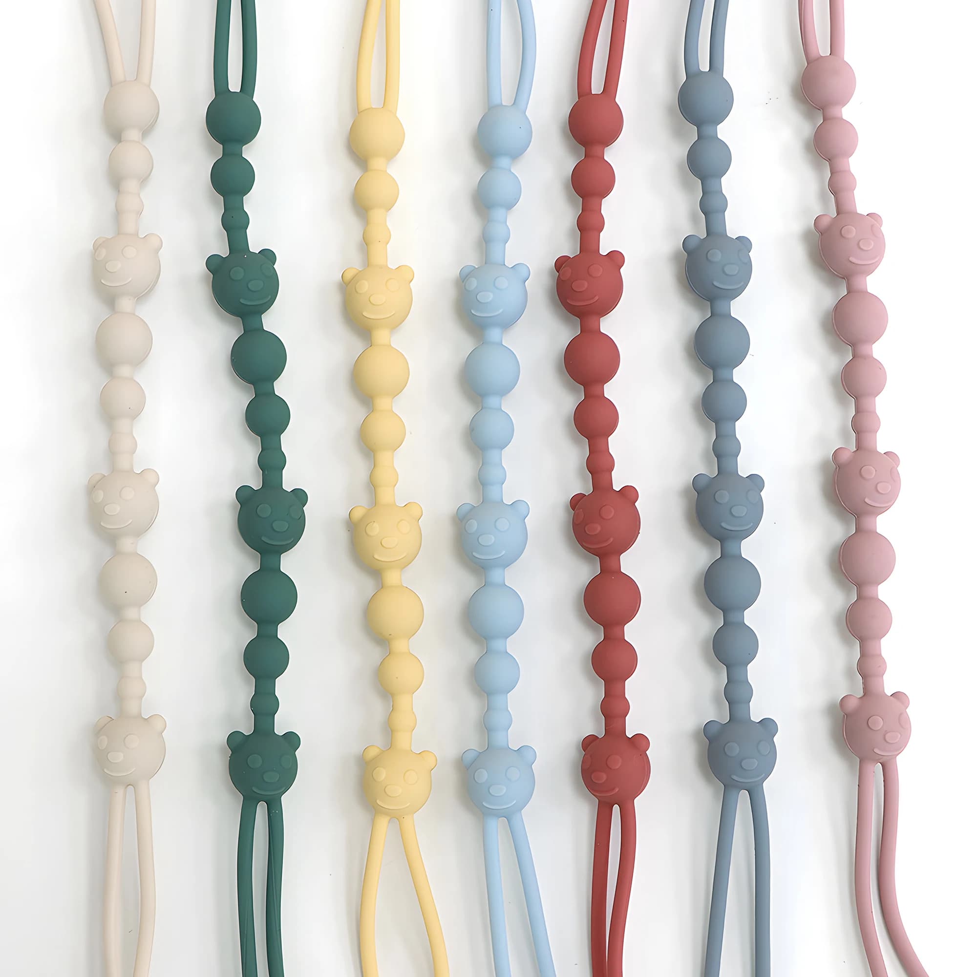 Sucette apaisante Anti-chaîne pour poussette de bébé, anneau de dentition, chaîne Anti-perte, Clip d