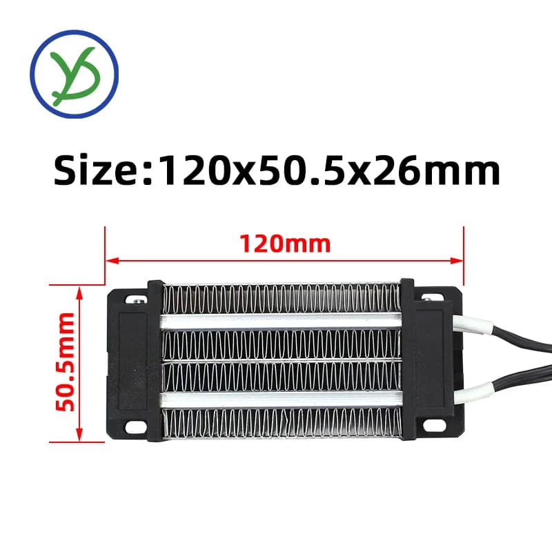 Élément chauffant 12V ~ 220V 200W 300W AC DC Thermos isolé PTC chauffage d'air en céramique 110V inc
