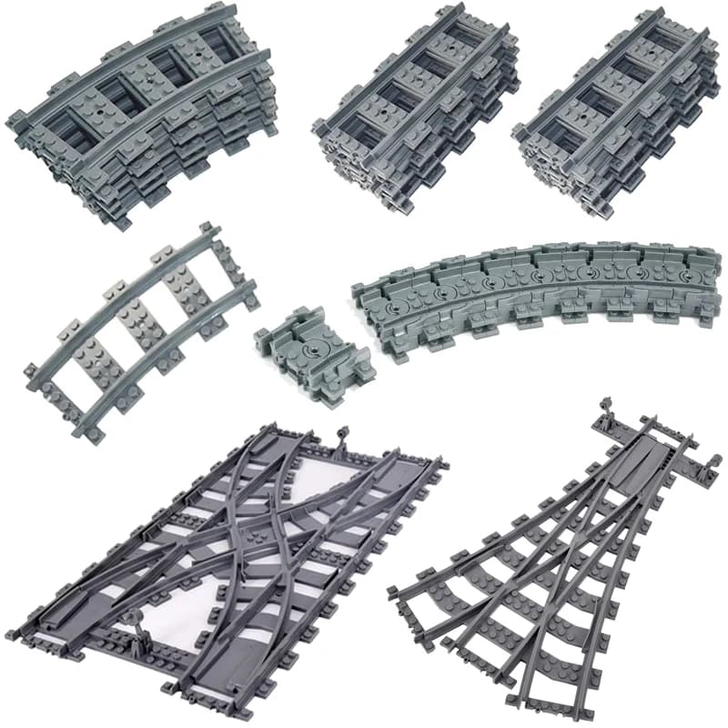 R64.Switch-Train urbain flexible, voies souples, droites et incurvées, construction de nuits, modèle